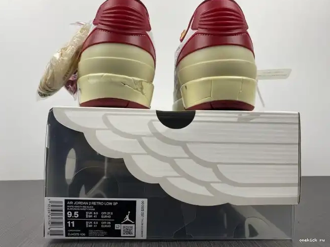Rep Onekick Jordan SP Low Off-White Retro Red 2 White DJ4375-106 0414